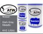 Preview: Nissan, Dark Gray Metallic, KH2 (USA): 500ml Lackdose + 500ml Klarlack + 250ml Härter - Set, von ATW Autoteile West.